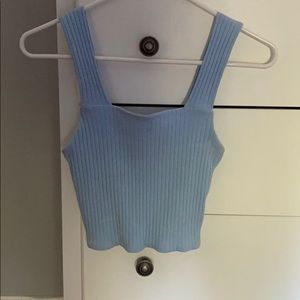 Crop Top baby blue tank top